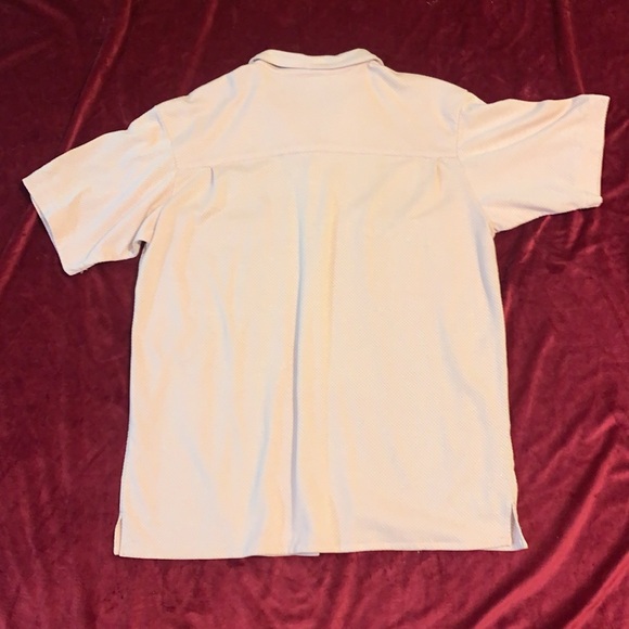 Casual Joe Haband Beige/Salmon Button-Up Short Sleeve Vintage Shirt Size Medium - Picture 6 of 8